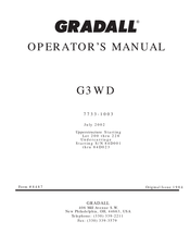 Gradall G3WD Operator's Manual