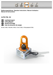 ALFRA TML 100 Operation Instructions Manual