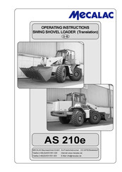 mecalac AS 210e Operating Instructions Manual