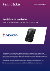 Adata AHD330-5TU31-CBK Quick Start Manual