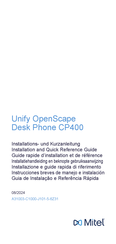 Mitel Unify OpenScape CP400 Installation And Quick Reference Manual