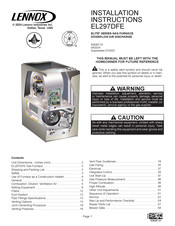 Lennox ELITE EL297DF090XE48C Installation Instructions Manual
