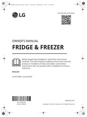 LG GS-X6104BE Owner's Manual
