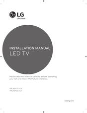 LG 49LX310C-CA Installation Manual