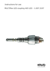 KaVo MULTIflex LED coupling 465 LED Instructions For Use Manual