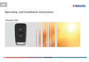 Webasto Telestart T99 Operating And Installation Instructions