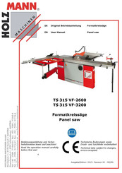 Holzmann TS 315 VF-2600 User Manual