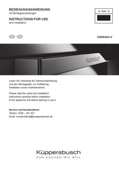 Kuppersbusch EMWK6551 0 Series Instructions For Use And Installation