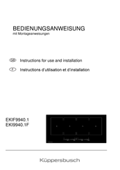 Kuppersbusch EKI9940 1F Series Instructions For Use And Installation