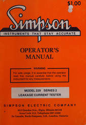 Simpson 2 Series Operator's Manual