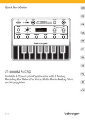 Behringer JT-4000M MICRO Quick Start Manual