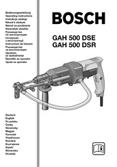 Bosch GAH 500 DSE Operating Instructions Manual