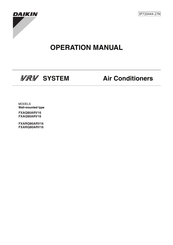 Daikin VRV FXARQ80ARV16 Operation Manual