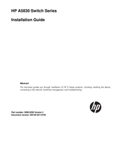 HP A5830AF-96G Installation Manual