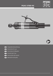 PFERD PGAS 3/500 HV Instructions For Use Manual