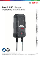 Bosch C30 Operating Instructions Manual