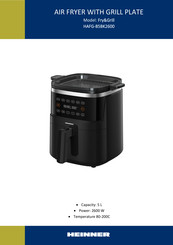 Heinner Fry&Grill HAFG-B5BK2600 Manual