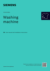 Siemens WG44G20BNL User Manual And Installation Instructions