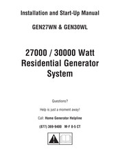 GE GEN27WN Installation And Start-Up Manual