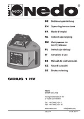 Nedo 471940-632 Operating Instructions Manual