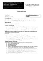 Gainsborough 625280 Instructions For Use Manual