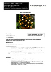 Gainsborough M525 Instructions For Use Manual