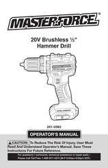 MasterForce ULTRA COMPACT 241-0383 Operator's Manual