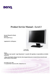 BenQ FP222W Product Service Manual