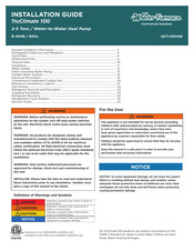 Waterfurnace TruClimate 100 Installation Manual