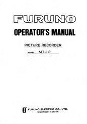 Furuno MT-12 Operator's Manual