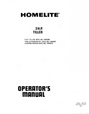 Homelite 1600399 Operator's Manual