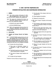 Bell System 2500 Series Common Installation And Maintenance Information