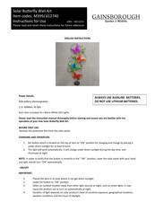 Gainsborough M399 Instructions For Use Manual