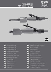 PFERD PBA 2/200 HV Instructions For Use Manual
