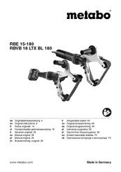 Metabo RBE 15-180 Original Instructions Manual