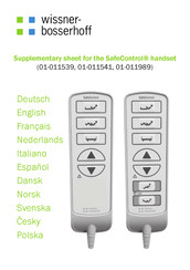 Wissner-Bosserhoff SafeControl 01-011539 Supplementary Sheet