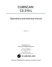 CubiScan CS 210-L Operation And Technical Manual