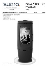 Supra ZOE Installation Instructions And User Manual