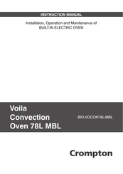 Crompton BIO-VOCON78L-MBL Instruction Manual