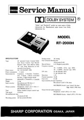 Sharp RT-2000H Service Manual