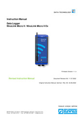 Data Technology NivuLink Micro II Ex Instruction Manual