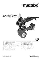 Metabo SVB 18 LTX BL 200 Original Instructions Manual