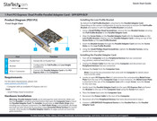 Startech.com PEX1P2 Quick Start Manual