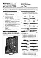 Sealey AUTO SERVICE TA111 Instructions