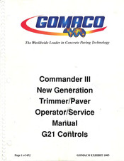 Gomaco Commander III Manual