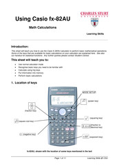 Casio fx-82AU Manual