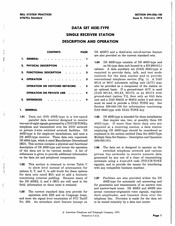Bell System 403E5 Description And Operation