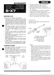 Pioneer SX-7 Operating Manual