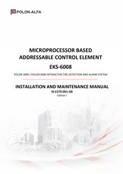 Polon-Alfa EKS-6008 Installation And Maintenance Manual