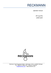 RECKMANN PP1 Operation Manual